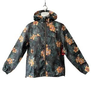 Sunrise Kingdom Lightweight Waterproof Tropical Print Windbreaker Size Med NWT